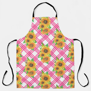 Pink Sunflower Apron