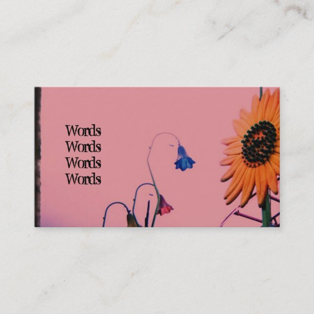 Pink Sunflower Business Card (Front)