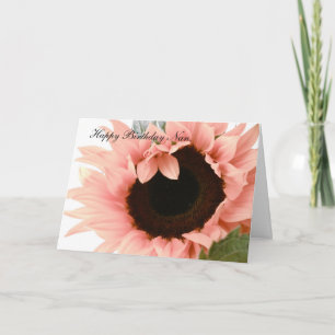 Pink sunflower card