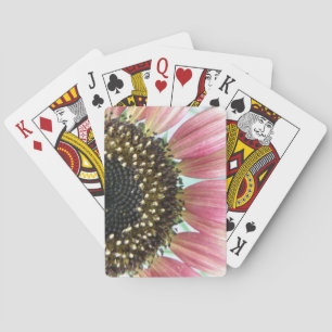 Pink Sunflower Playing Cards