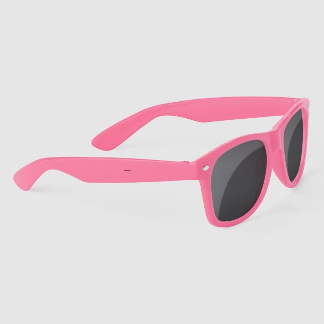 Pink sunglasses with glossy black lenses  (Right)