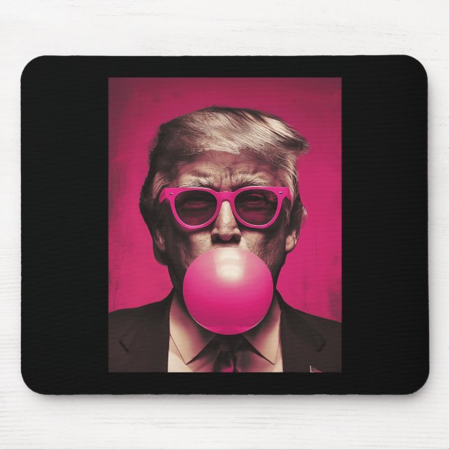 Pink Sungles Trump Bubble Gum  Mouse Pad (Front)
