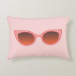 Pink Sunnies, Cat Eye Sunglasses, Feminine Shades Decorative Cushion<br><div class="desc">Sunnies Throw Pillow,  features cat eye sunglasses.</div>