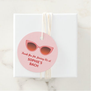 Pink Sunnies, Cat Eye Sunglasses, Feminine Shades Favour Tags