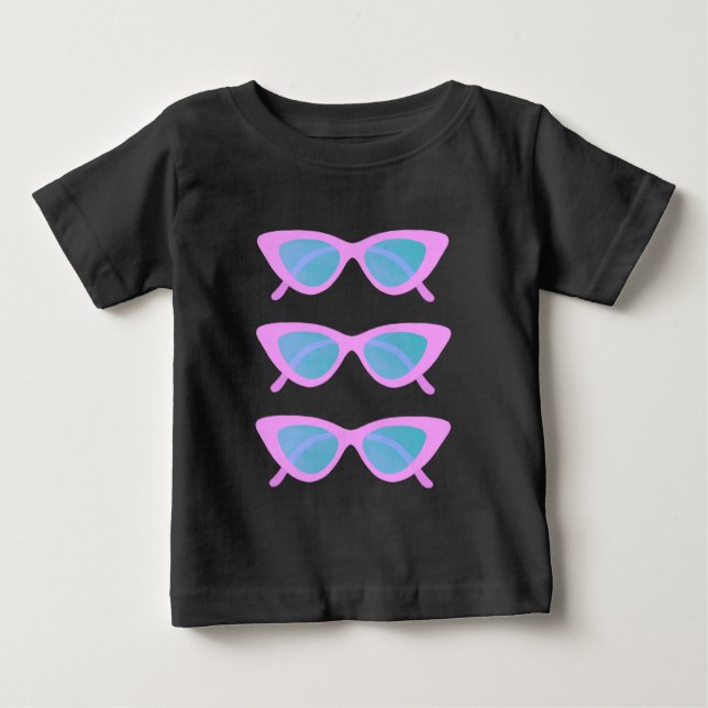 'Pink Sunnies' Printed Kids' Tee (Front)