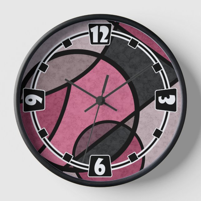 Pink sunrise , abstract clock (Front)