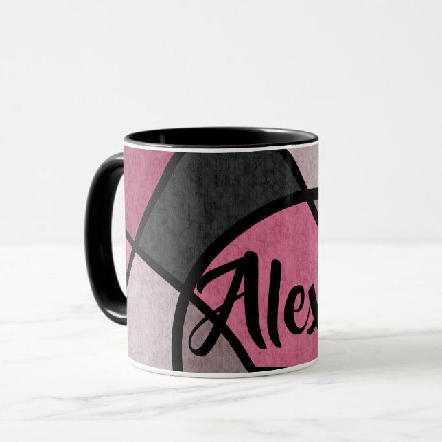 Pink sunrise , abstract mug (Front Left)