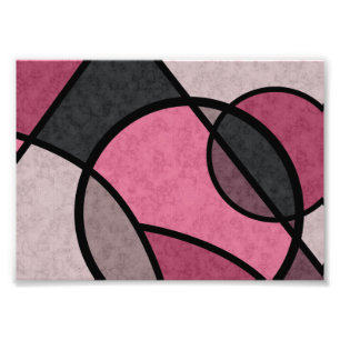 Pink Sunrise , abstract Photo Print