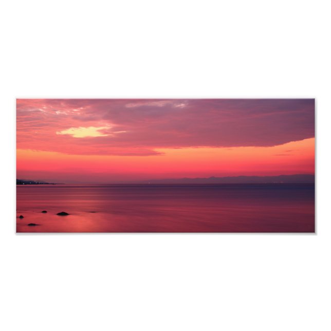 Pink Sunrise By The Seaside Photo Print (Front)