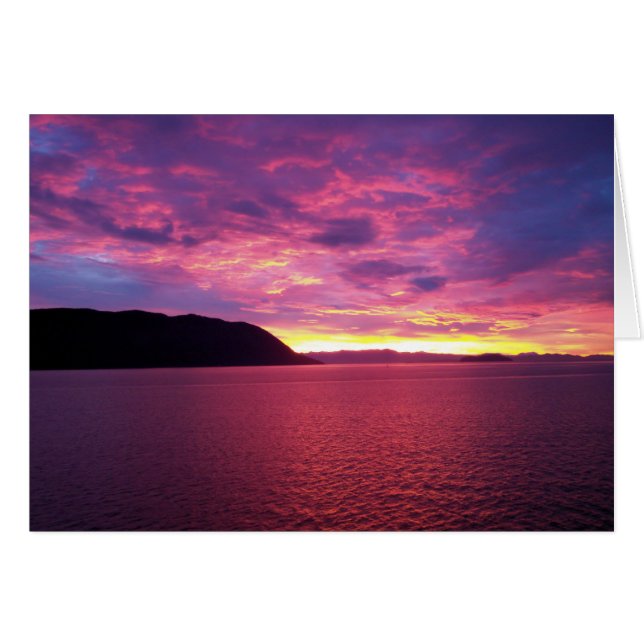 Pink Sunrise Card (Front Horizontal)