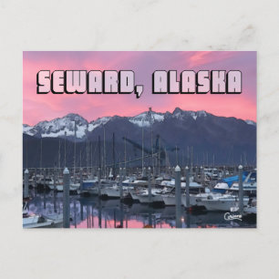 Pink Sunrise, Seward - Postcard