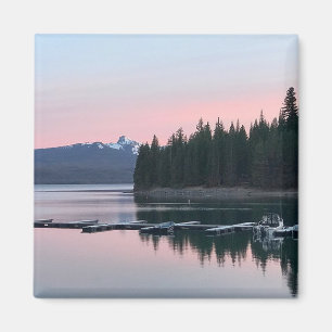 Pink Sunset at Crescent Lake Magnet