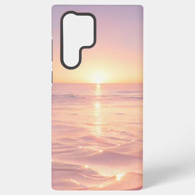 Pink Sunset Beach Phone Case (Back)
