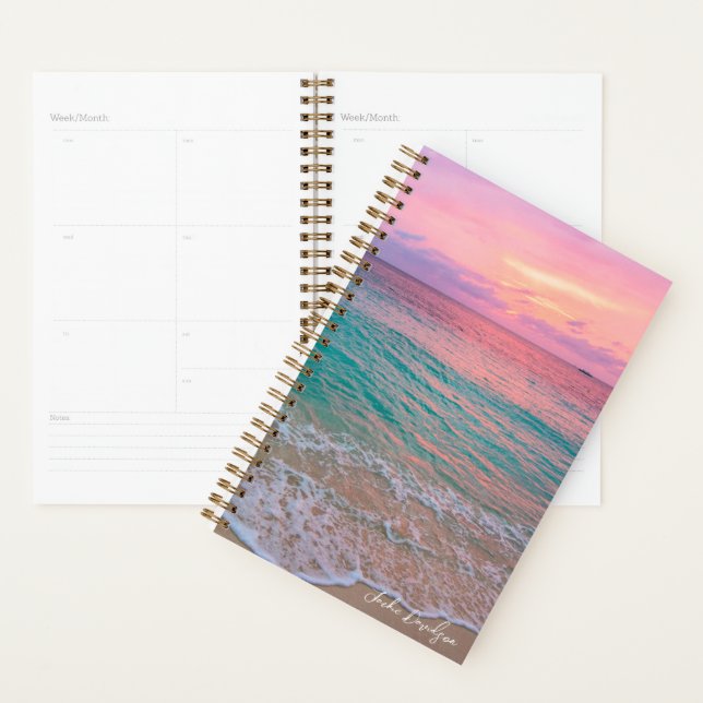 Pink Sunset Personal Beach Planner (Display)