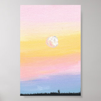 Pink Sunset, Print, Value Poster