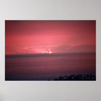 Pink Sunset Sky Poster