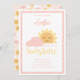 Pink Sunshine Theme Invitation