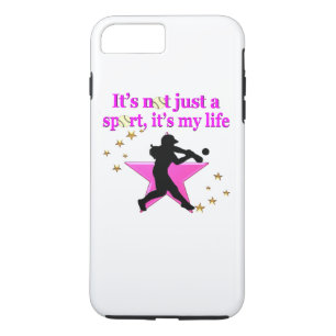 PINK SUPER STAR SOFTBALL IS MY LIFE DESIGN Case-Mate iPhone CASE