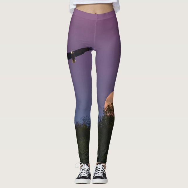Pink Supermoon Eagle Leggings (Front)