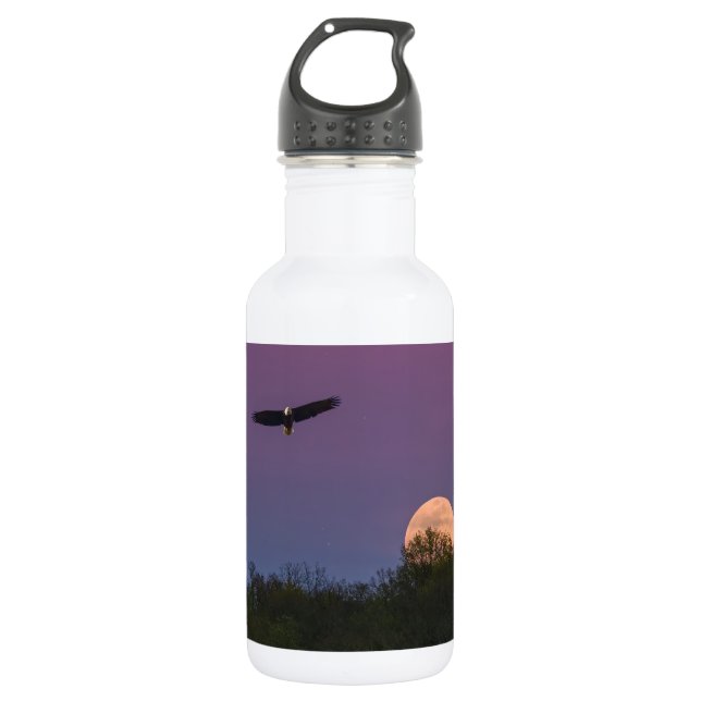 Pink Supermoon Eagle Water Botle 532 Ml Water Bottle (Front)