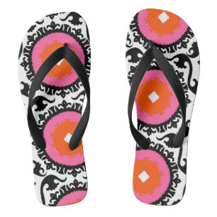 Pink Suzani Pattern Jandals
