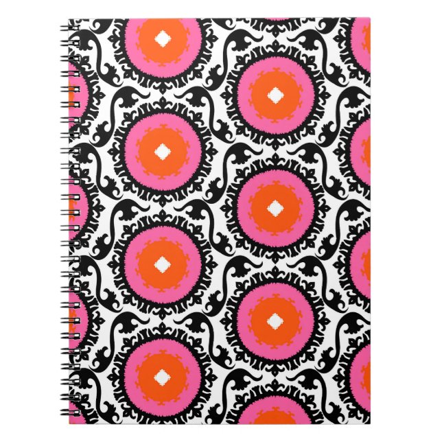 Pink Suzani Pattern Notebook (Front)