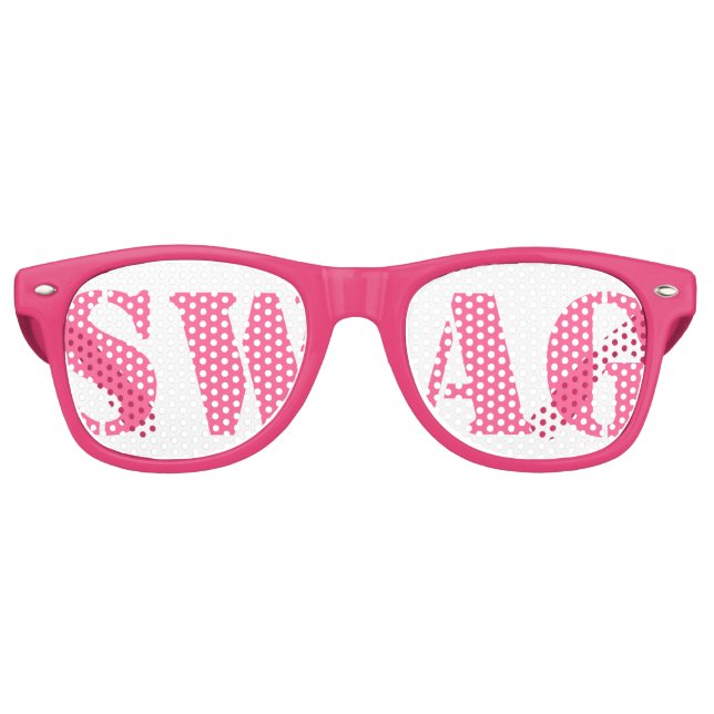 Pink Swag Party Glasses (Front)