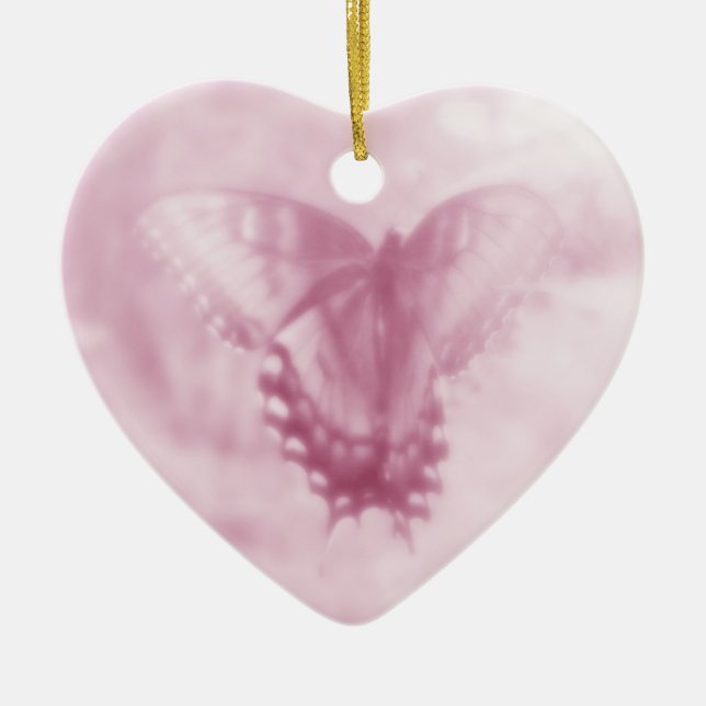 Pink Swallowtail Butterfly Hanging Ornament (Front)