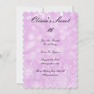 PINK SWEET 16 BIRTHDAY PARTY INVITATION