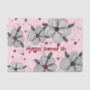 Pink Sweet 16 Birthday Tissue Paper
