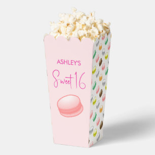 Pink Sweet 16 Macaroons Favour Box