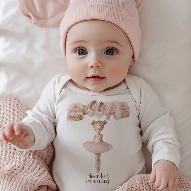 Pink Sweet Ballerina Baby Bodysuit (Creator Uploaded)