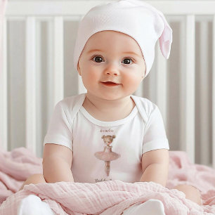 Pink Sweet Ballerina Birthday Baby Bodysuit
