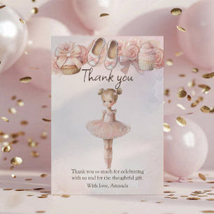 Pink Sweet Ballerina Thank You Card