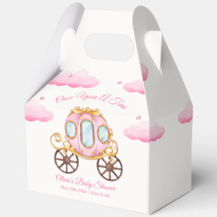 Pink Sweet Fairy Princess Carriage Baby Shower Favour Box