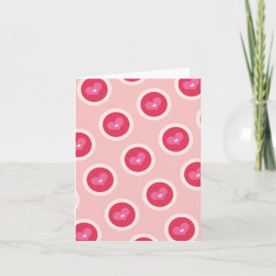 Pink Sweet Hearts & Circle Scallop Valentine's Day Holiday Card