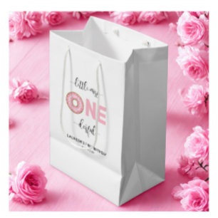 Pink Sweet Little MIss 1st Birthday Medium Gift Bag