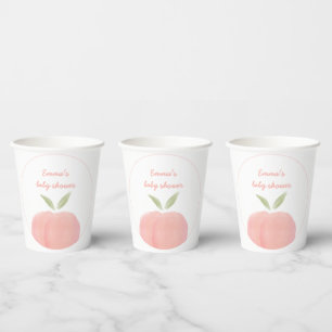 Pink Sweet Little Peach Paper Cup Label