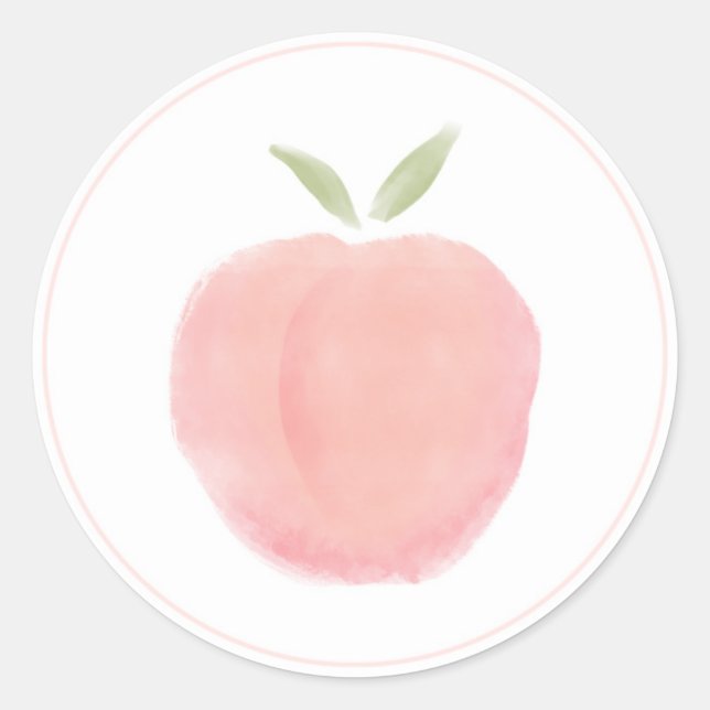 Pink Sweet Little Peach Sticker  (Front)