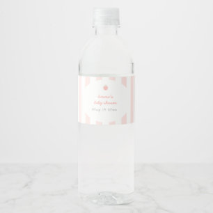 Pink Sweet Little Peach Water Bottle Label