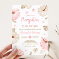 Pink Sweet Little Pumpkin Fall Baby Shower