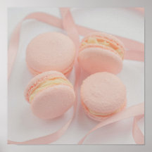 Pink Sweet Macarons kitchen poster | Macarons