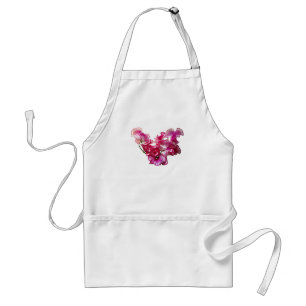 Pink Sweet Pea Heart Standard Apron