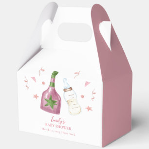 Pink Sweet Poppin Champagne Bottles Baby Shower Favour Box
