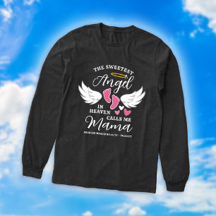 Pink Sweetest Angel Calls Me Mama Loss of Daughter Tri-Blend Shirt