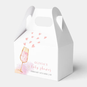 Pink Sweetheart Champagne Valentines Baby Shower Favour Box