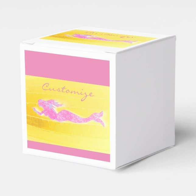 pink swimming mermaid box (Front Side)