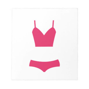 Pink swimsuit notepad