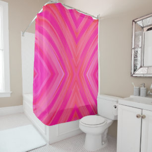 Pink Swirl Abstract  Shower Curtain