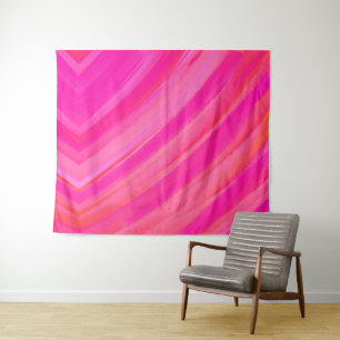 Pink Swirl Abstract Tapestry